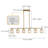 Tarver 6 - Light Kitchen Island Linear Golden Finished Crystal Shade Cylinder Pendant Light Fixture