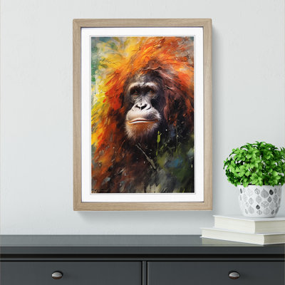 Orangutan Impressionism No.2 1 Piece Single Picture Frame Wall Art