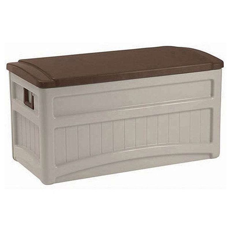Suncast 23.5'' W 73 Gallons Plastic Deck Box in Brown