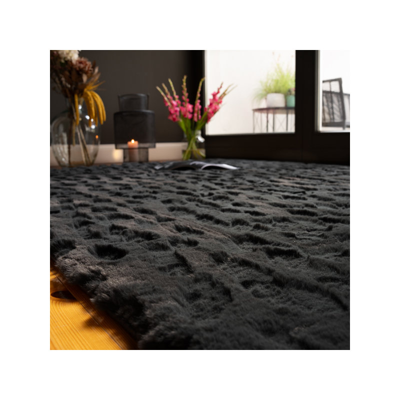 Montay Uni Hand Tufted Area Rug, Rectangular 160 x 230cm, Anthracite