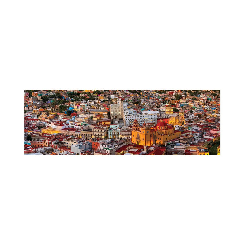 Aerial View Of Colorful City, Guanajuato, Mexico - Wrapped Canvas Panoramic Print, 30.48 cm H x 91.44 cm W x 1.91 cm D