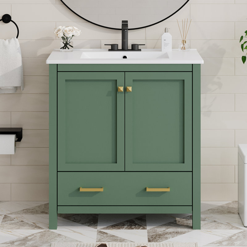 30'' Single Bathroom Vanity With Ceramic Top
