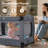 4-in-1 Convertible Baby Playard with Bassinet, Diaper Changer, Cradle&Bedside Sleeper-365987564