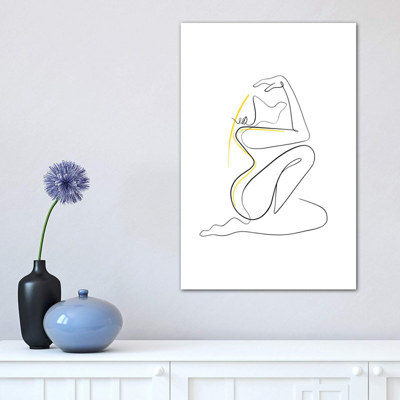 Woman Nude II by Dane Khy - Wrapped Canvas Print, 45.72cm H x 30.48cm W x 1.91cm D