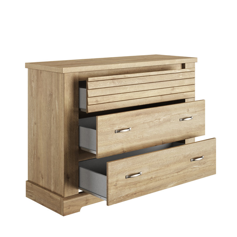 Robblee 123 cm W Chest of 3 Drawers