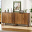 Buffet Farmhouse avec trombone, armoire à café en bois de l 31,5 po pour l'entrée de la salle à manger de la cuisine, noyer