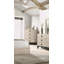 Meuble de chambre à coucher moderne de conception moderne 1 pièce crème 4 tiroirs avec plateau en faux marbre