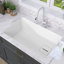Évier de cuisine en granite simple 27 po x l 19 po avec évier de préparation et passoire - solution de cuisine durable, élégante et multifonctionnelle