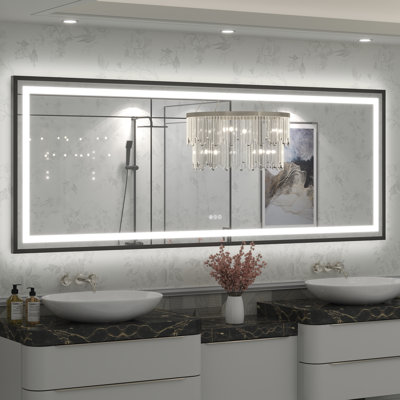 Molly Framelss or Framed LED Anti-Fog Tempered Glass Wall Bathroom Vanity Mirror - UL Certified
