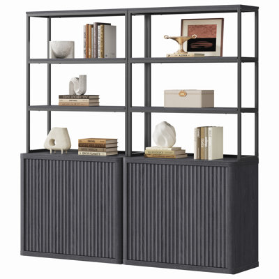 Bibliothèque à 5 niveaux avec tablettes réglables H 70,8 po x l 34,6 po Cesiro
