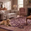 Tapis Magnolia2 traditionnel à médaillon délavé, style persan, or, rose, gris, ivoire, lavable à la machine, antidérapant, à poils courts, pour l'intérieur et l'extérieur, adapté aux animaux domestiques, idéal pour le salon, la chambre, la salle à manger, l'entrée, le couloir ou le bureau.-1092762665