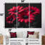 Monochromes rouges, romantiques, lueur romantique I - marguerites, ensemble de reproduction d'art mural-107189907-107189909