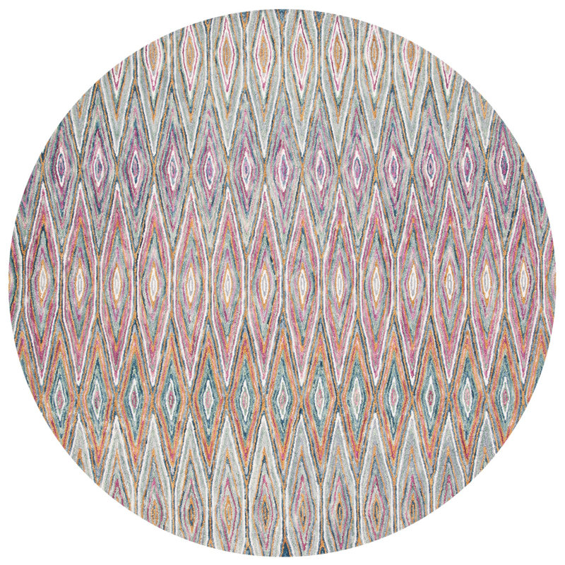 Tapis en laine touffeté à la main Serra, Rond 7 pi