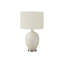 Lighting, 28 po, lampe de table, céramique crème, abat-jour ivoire / crème, contemporain