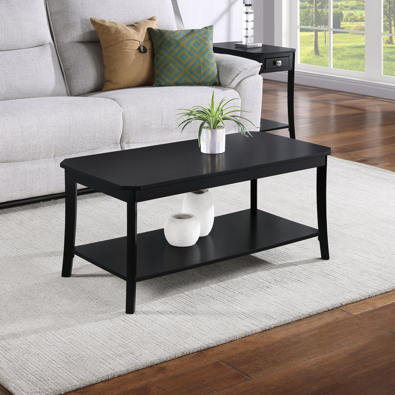 Table basse avec tablette Sonora, Noir