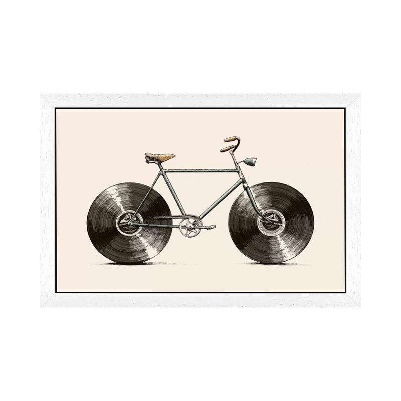 Velophone 1 Piece Painting on Canvas, 20.32 cm H x 30.48 cm W, White Floater Framed