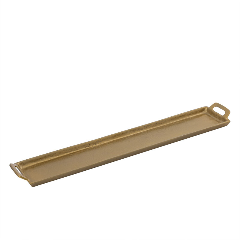 Plateau de service Luciana, H 0,5 po x l 30 po x P 5 po, Laiton