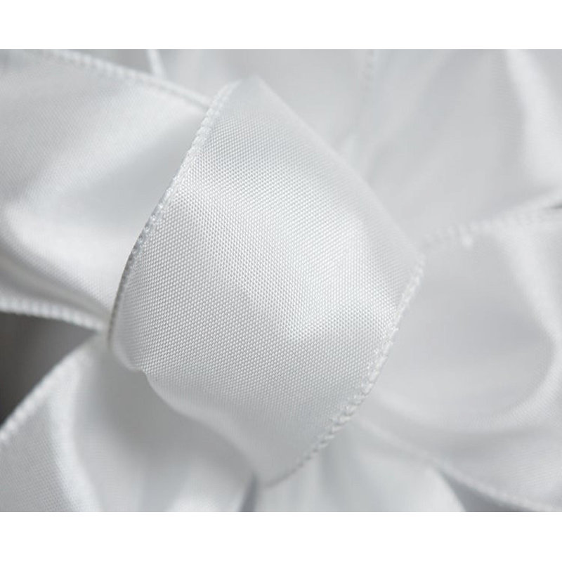 Ruban en taffetas câblé 1,5 po X50Yds, Blanc