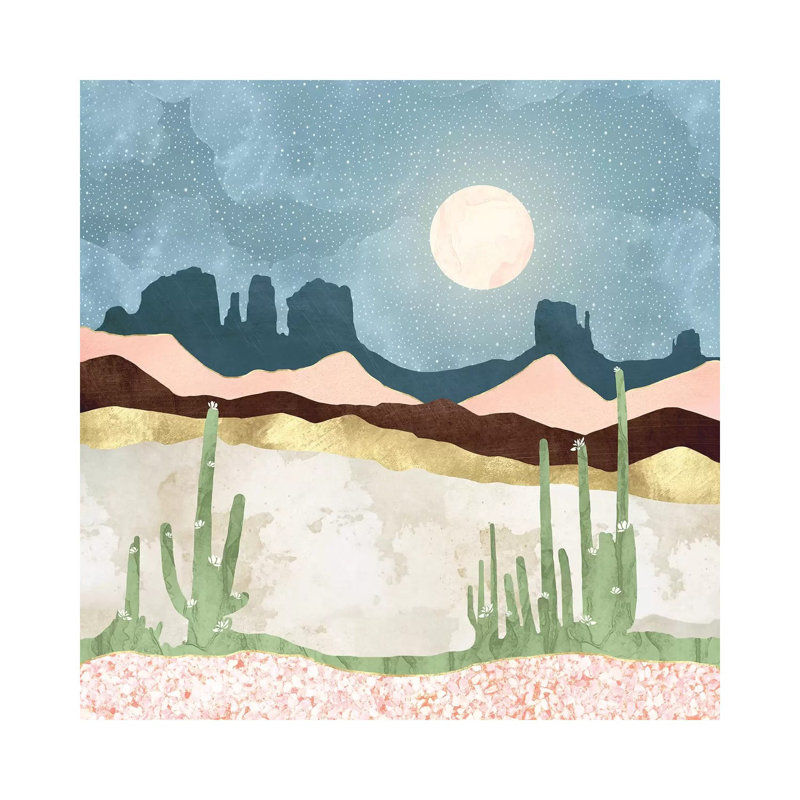 «Desert Bloom», reproduction d'impression, Toile tendue, Pas de tapis, H 26 po x l 26 po x P 1,5 po