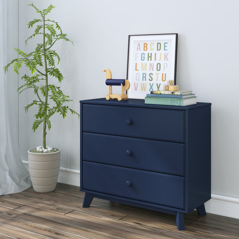 Commode 3 tiroirs Adrundhati, Bleu