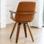 49cm H Upholstered Armchair in Brown