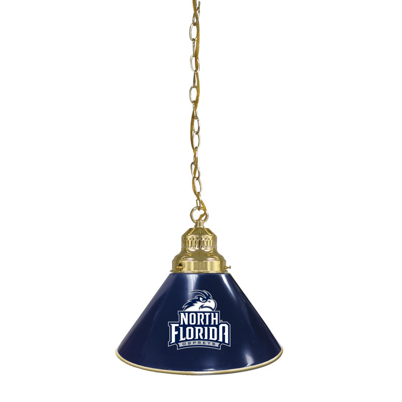 Mini-luminaire suspendu 1 lumière NCAA, Ospreys de North Florida, Laiton