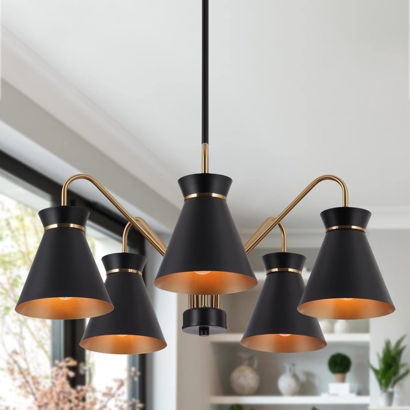 Latieka 5 - Light Shaded Classic Chandelier