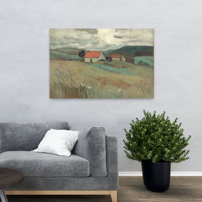 Paysage champêtre, H 32 po x l 48 po