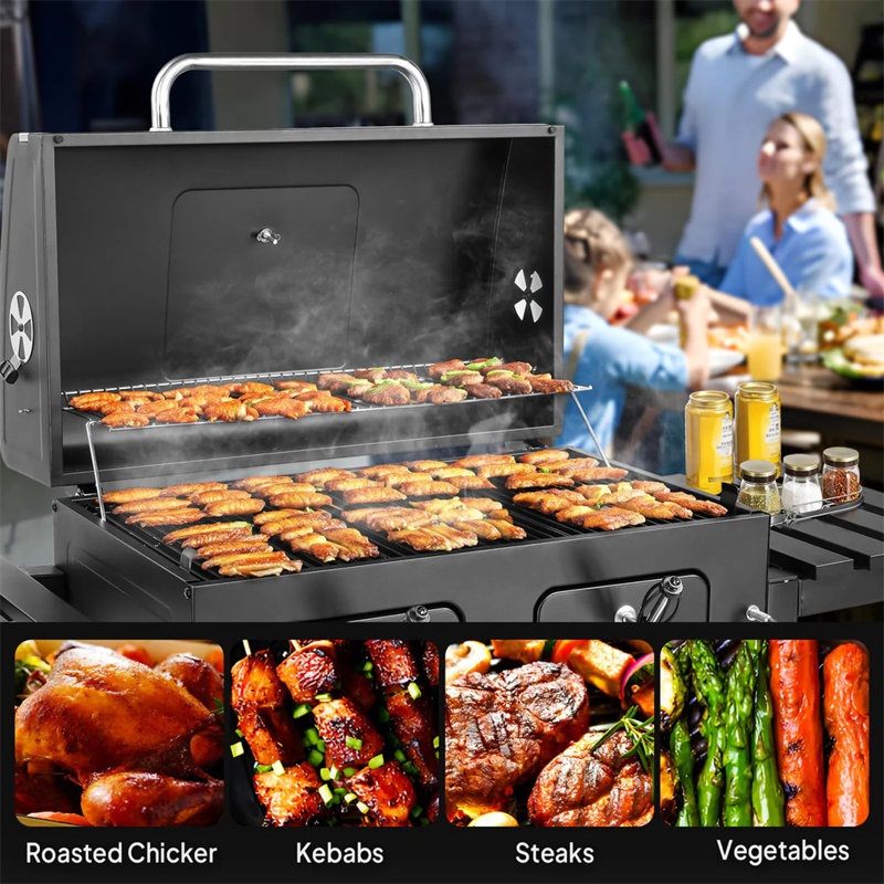 Winado 156cm W Barrel Charcoal Grill