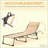 Outdoor Reclining Camping Tanning Chair,Padded Folding Chaise Lounge Chair,With Headrest For Beach, Yard, Patio, Pool