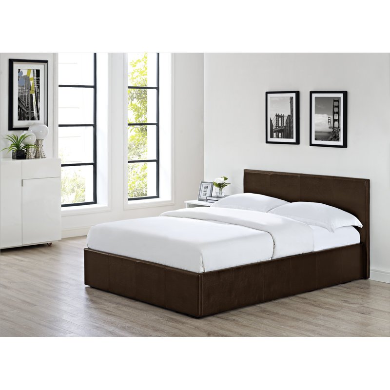 Lolita Upholstered Ottoman Bed, Kingsize (5'), Brown