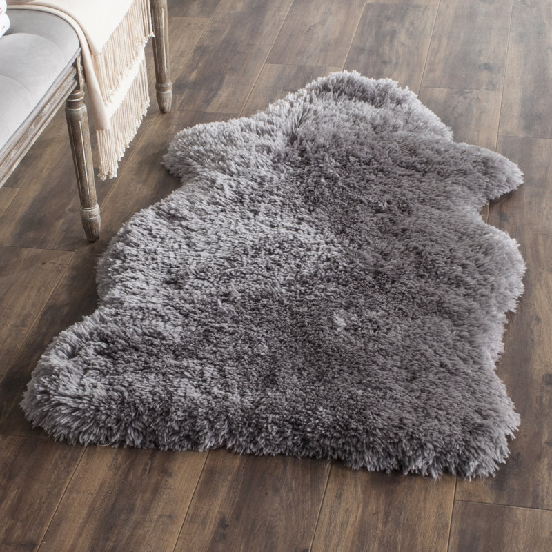 Canham Shag Hand Tufted Performance Solid Color Rug, Rectangle 7' x 10'