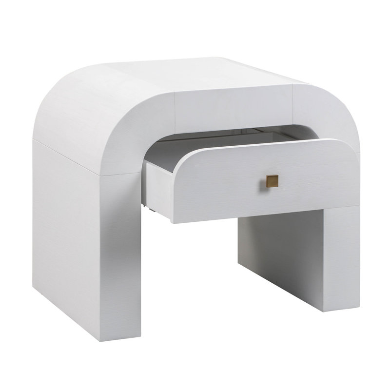 Table de chevet Baxley, Blanc