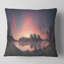 Coussin mauve à motif de montagnes printanières mauves-606422120-606422123