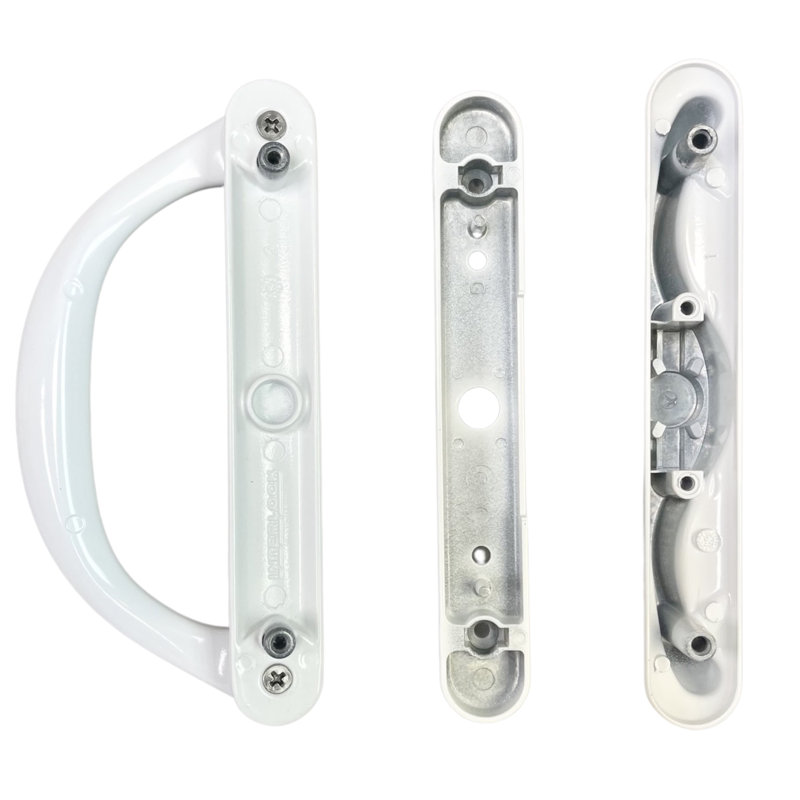 Involute Interlock Patio Door Handle Set, White