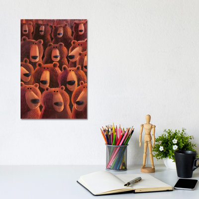 Shifty Bears - reproduction d'art murale - toile tendue