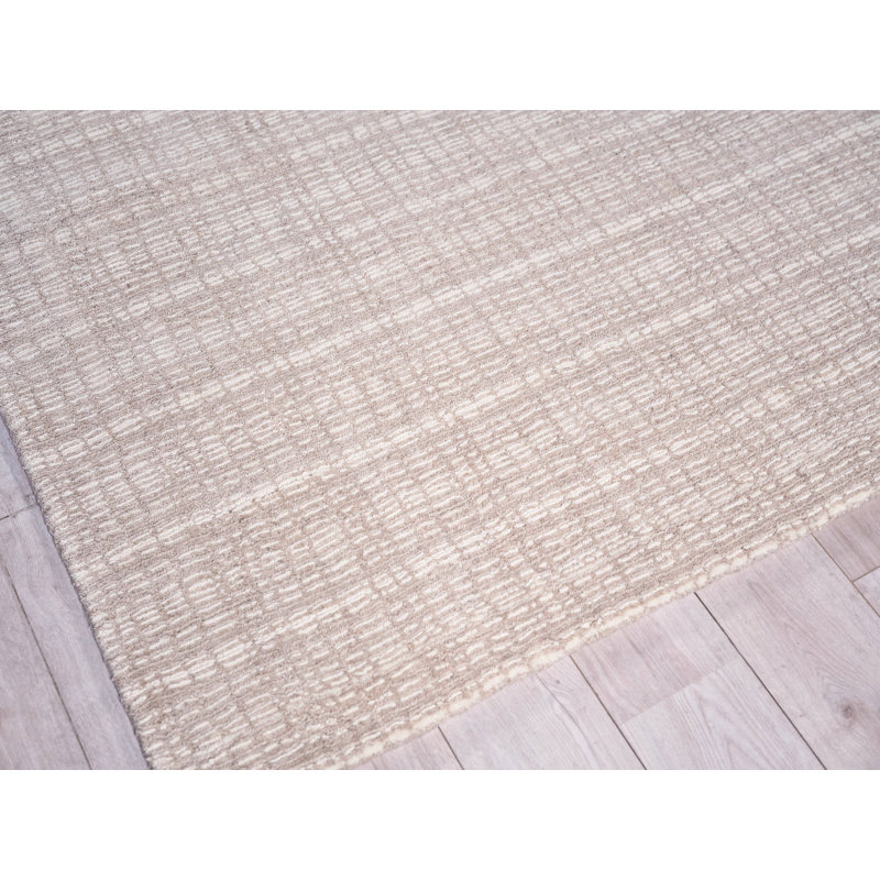 Handmade Red Wool 10' x 14' Rectangular Rug