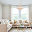 Lustre tambour 4 lumières en lin moderne-170894095-170894080-170894090