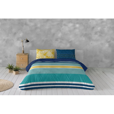 Ensemble de housse de couette en coton 3 pièces Belang King (l 106 po x L 92 po)