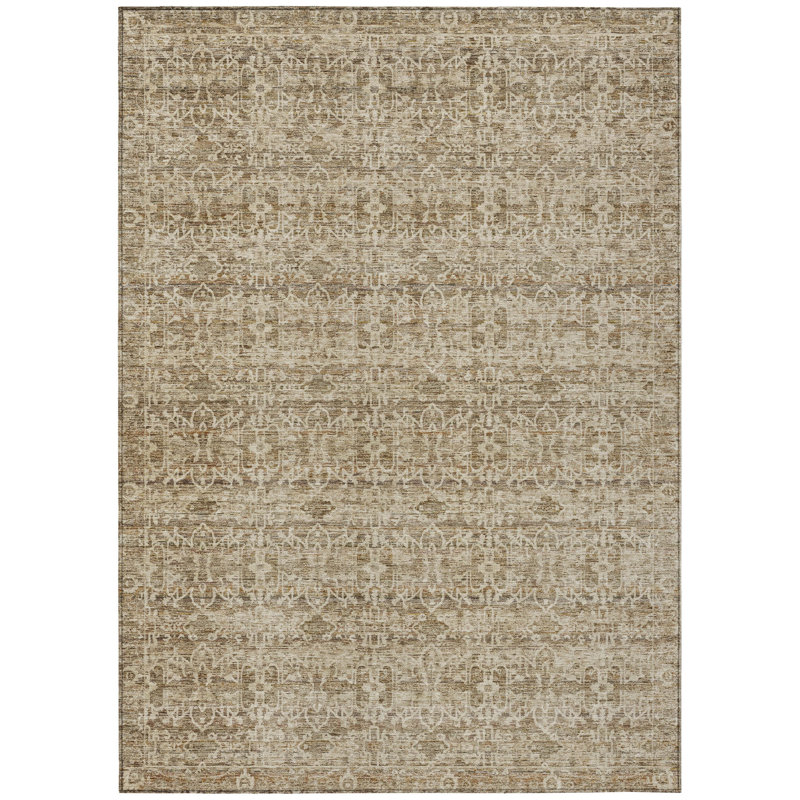 Machine Washable Indoor/Outdoor Colman ACN2152 Striped Rug, Rectangle 10' x 14'