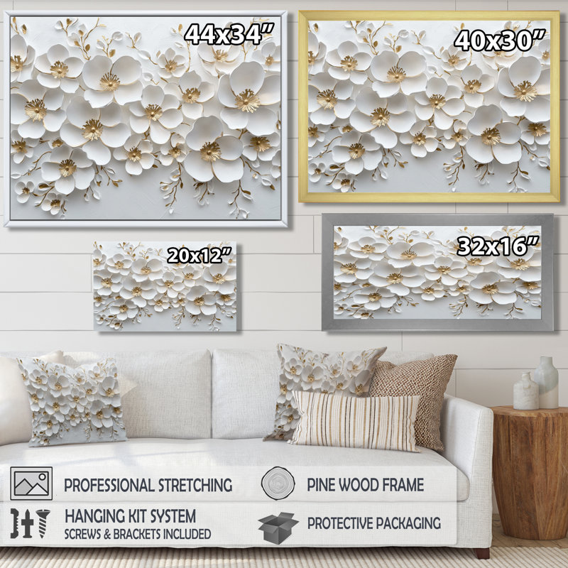 Mosera - Floral Wall Art, 24" H x 32" W, Wrapped Canvas, Does Not Apply
