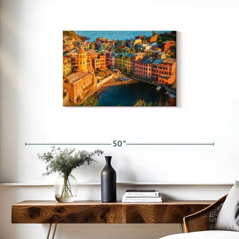 Gillard Vernazza incroyable dans les Cinque Terre, H 20 po x l 30 po