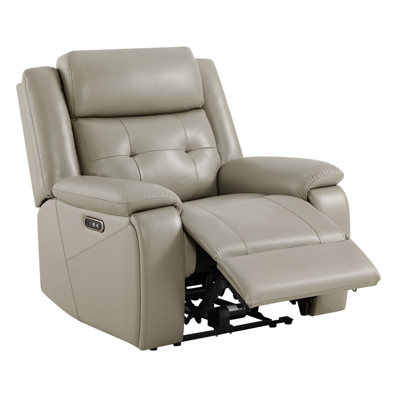 38'' Dual Motor Power Recliner Chair with Adjustable Headrest and Wall Hugger Design, Light Gray