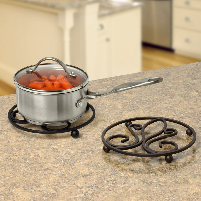 Cynthia Stainless Steel Round 1 Piece Trivet