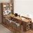 Brown Rectangular Solid Wood+Glass desk-2026820085