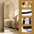 Full Length Mirror, 56"x16" Arch Floor Mirror with Stand, Black Arched Full Body Standing or Leaning Mirror for Bedroom, Living Room