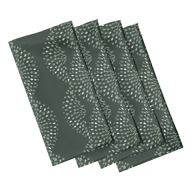 Charol Dotted Decor Napkins, Green