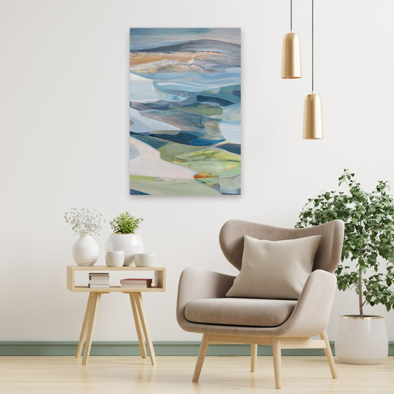 Shifting Horizons - Abstrait, paysages, ensembles minimalistes, art, H 36 po x l 24 po