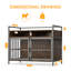 Meuble en bois de 41 po de large avec cage en métal pour grands / moyens / petits chiens