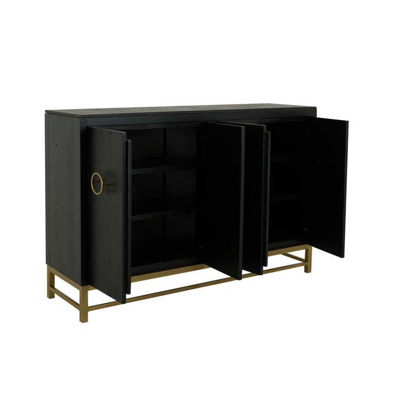 Console Ebano foncé 4 portes